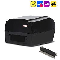 Термотрансферный принтер этикеток MERTECH TLP300 TERRA NOVA (300 DPI) USB, RS232, Ethernet Black с отделителем картинка от магазина Кассоптторг