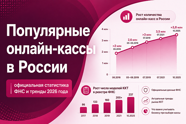 Самые популярные кассовые аппараты в России 
